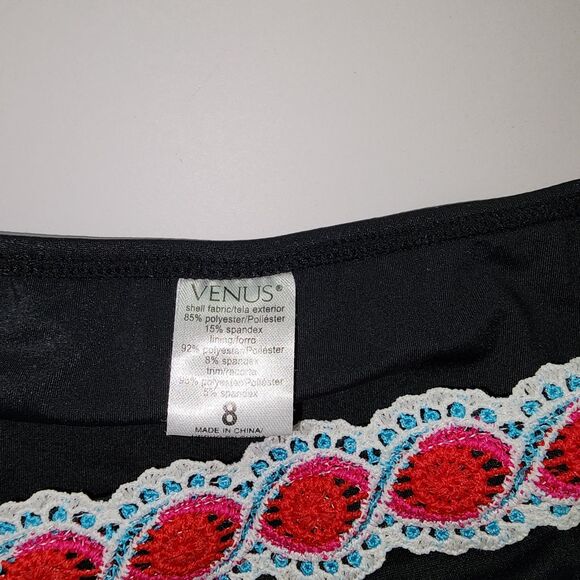 Venus Black Embroidered Triangle Bikini Set - Picture 8 of 9